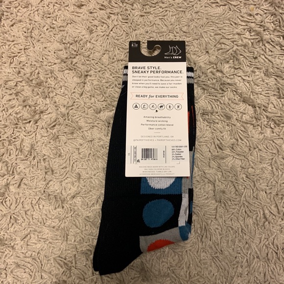 Pair of Thieves men’s crew socks. Size 8-12. - Picture 2 of 3